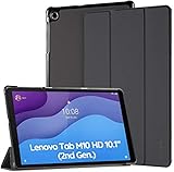 EasyAcc Funda para Lenovo Tab M10 HD 10.1 (2ª generación) TB-X306X / TB-X306F, Ultra Fina Funda con función Atril Auto Sleep Wake Up Función Slim, Negro