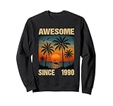 Photo Gallery awesome since 1990 35° compleanno fenicottero tropicale palma felpa Photo Gallery awesome since 1990 35° compleanno fenicottero tropicale palma felpa