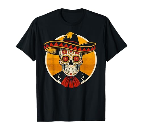 Sombrero de calavera para fiesta mexicana del Cinco de Mayo Camiseta