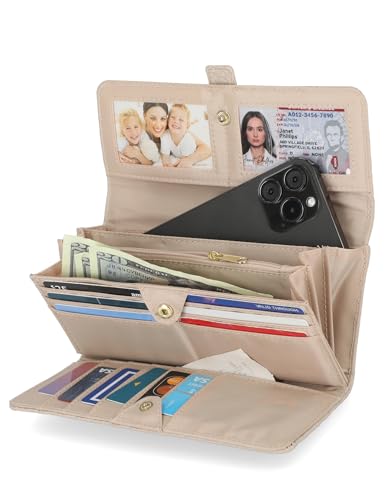 Image of Mundi File Master Womens RFID Blocking Wallet Clutch Organizer With Change Pocket