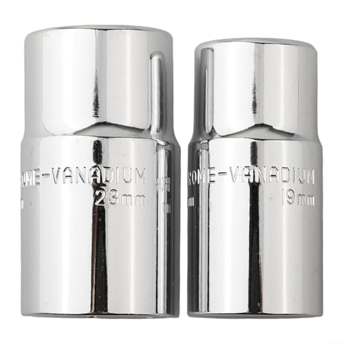 Gdfnmogo Llave telescópica con cabezales dobles de 17/19 mm y 21/23 mm, herramienta de tuerca de rueda de acero al cromo vanadio para quitar y apretar neumáticos de coche, pesada (2 unidades)