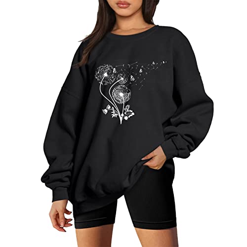 NNGOTD Pullover Damen blau Strick Sweatshirt Damen lang mit Kapuze Damen...