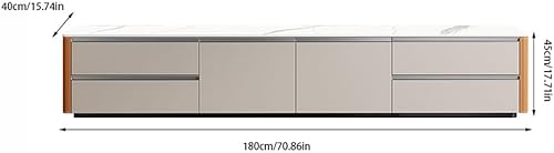 Miniatura 2 de TV Stand for Bedroom TV Stand Home Audio-Visual Cabinet Living Room Entertainment Center Leather Storage Cream Style Floor(180 * 40 * 45cm)