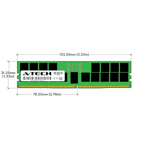 Image of A-Tech 64GB DDR5 4800MHz PC5-38400 ECC RDIMM 2Rx4 (EC4 9x4) Dual Rank 1.1V ECC Registered DIMM 288-Pin Server RAM Memory Upgrade Module (A-Tech Enterprise Series)