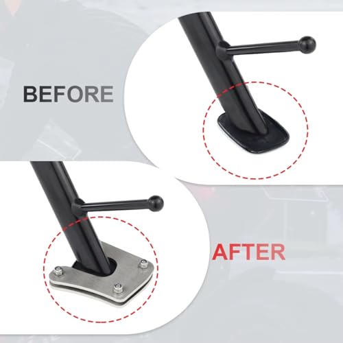 Support béquille pour Transalp et CB500X avec plaque de pied élargie - 7