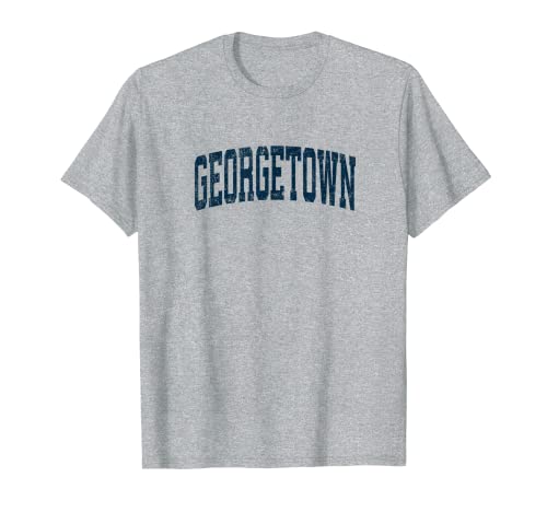 Georgetown Texas TX Vintage Atletico Sport Navy Design Maglietta