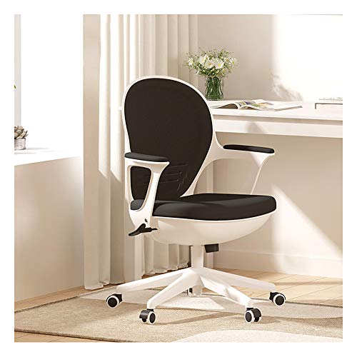Home Computer Office Chair, Ergonomic Conference Study Chair Student Chair Eggshell Chair Simple-Black