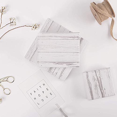 image for RUSPEPA Wrapping Paper Roll - White Woodgrain Design for Wedding,Birth