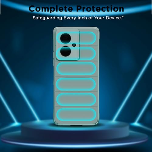 Image of Pikkme Redmi 13C 5G Back Cover Soft Matte Liquid Silicone TPU | Camera Protection | Shockproof Slim Back Case for Redmi 13C 5G (Green)