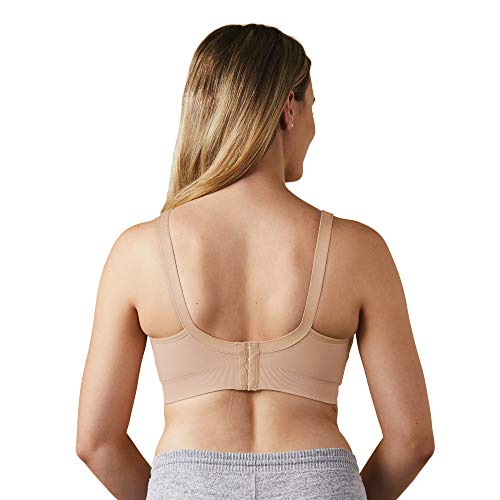 BRAVADO! DESIGNS Women's Body Silk Seamless Nursing Bra and Maternity Bra, Apricot, Large