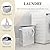 BROOKSTONE, Slim Laundry Hamper with Handles, Perfectly Sized for Everyday Use, Foldable Travel Laundry Bag for Dirty Clothes, Laundry Basket for Dorms and Bedrooms