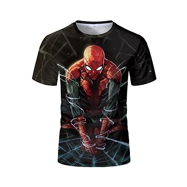 Unisex 3D Print Personality Super Hero Short Sleeve T-Shirt Casual Graphic Tops