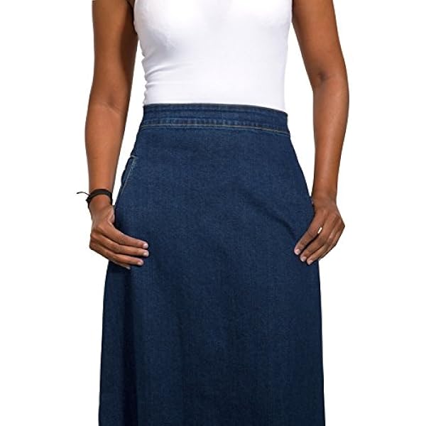 Wash Clothing Company Lottie Gonna di Jeans Lunga - Lavato Scuro Gonna Denim Lunga LOTTIEDW