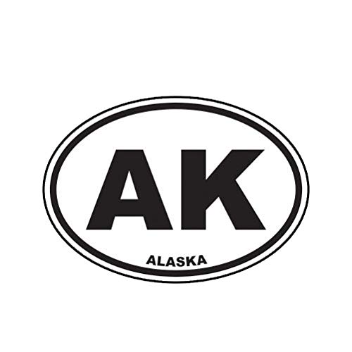 ak　エーケー　ステッカー Amazon.com: Alaska State Oval Sticker Decal AK Truck Car Decal