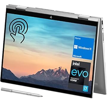 HP Notebook Envy x360 2 em 1, tela sensível ao toque FHD de 15,6 polegadas, Intel Core i7-1255U, 32 GB RAM, SSD PCIe de 1 TB, webcam, teclado retroiluminado, Wi-Fi 6, HDMI, Windows 11 Home, prata, caneta Stylus HP incluída