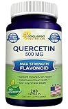 aSquared Nutrition Quercetin 500mg Supplement - 200 Capsules - Quercetin Dihydrate to Support Cardio