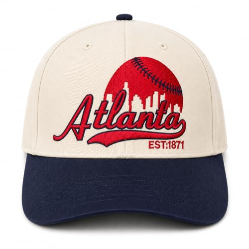Atlanta Hat Classic Atlanta Baseball Cap for Men & Women Premium Embroidered Cotton Trucker Hat Vintage Baseball Fan Gear