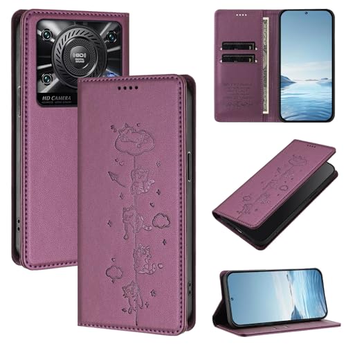 �X�}�z�P�[�X �Ή��@�� for Oukitel C60 / C60 Pro �yRFID�Ւf�@�\�z�y�J�[�h�z���_�[�t���}�O�l�b�g�J���t���b�v�L�b�N�X�^���h�zViolet