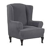Moderner und einfacher Stil: moderner Stil, elegante Farbe, exquisite Verarbeitung und saubere Nähte, unser Sesselbezug mit guter Textur und feinem Jacquard-Stoff passt gut zu Ihrem Sessel.