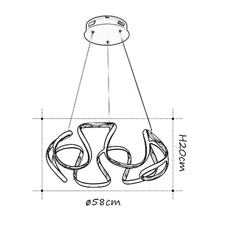 Lampe à suspension LED rotative réglable pour éliminer les reflets sur la table - 6