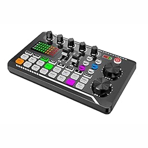 Audio Interface F998 USB Geluidskaart voor Telefoon PC Audio 3.5mm Microfoon Webcast Live Geluidskaart