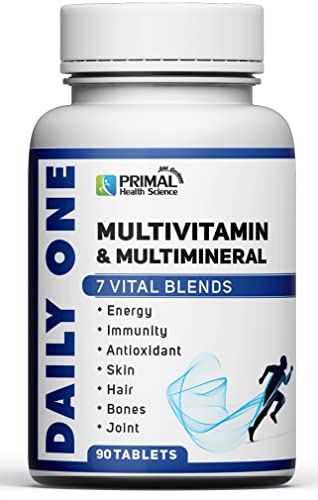 Daily One Multivitamin for Men & Women. 90 Veg. Tablets | Vitamins, Minerals, B-Complex, Immunity and Energy Support. Fortified with Natural Extracts. 3 months supply. (Pack of 1) Daily One Multivitamin for Men & Women. 90 Veg. Tablets | Vitamins, Minerals, B-Complex, Immunity and Energy Support. Fortified with Natural Extracts. 3 months supply. (Pack of 1)