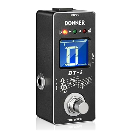 Donner DT-1 Chromatic Pedal Afinador Guitarra Eléctrica, Guitar Tuner Pedal True Bypass