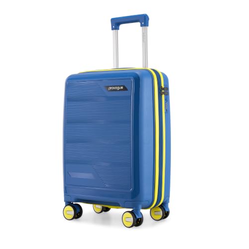 Image of Provogue Spectrum Hard-Sided PP 55 Cm Suitcase /Cabin Trolley Bag Small| Expandable Space with 8 Wheels Trolley Bags for Travel |Lightweight with Combination Lock|5 Year Warranty (Aqua Hush Blue)