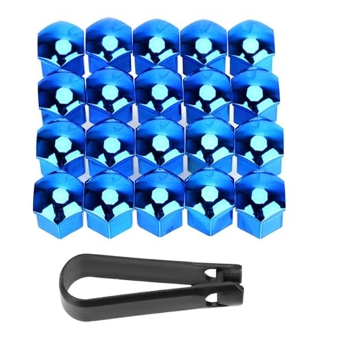 Cubiertas de tuercas de rueda de alta resistencia 21 mm para Opel en color azul