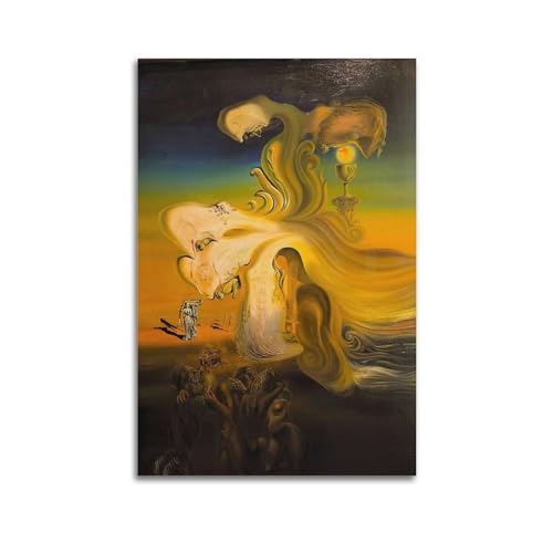 JVNALwnkv Póster artístico de Salvador Dali 2 para decoración de habitación, lienzo estético para decoración de dormitorio, 60 x 90 cm, estilo sin marco