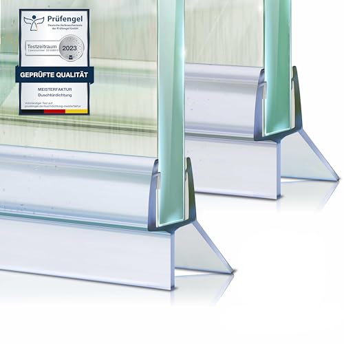 Meisterfaktur Duschdichtung 2x - Verlängerter Wasserabweiser - Ideale...