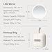 AMIRO M2 Travel Makeup Bag with 5 Level Brightness & 3 Color LED Mirror, Portable Makeup Artist Organizer, White