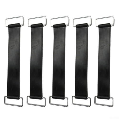 Honseadek - Lot de 5 sangles de batterie de moto extensibles en caoutchouc naturel avec boucles en métal robustes pour moteur