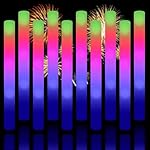 Super Z Outlet Upgraded Light up Foam Sticks, 3 Modes Colorful Flashing LED Strobe Stick for Party, Concert and Event (12)