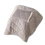 Yhenlovtt Heizdecke für den Schoßgebrauch, 81,3 x 61 cm, beheizter Überwurf mit Aufbewahrungstasche, USB-betrieben, sofortige Heizung für Zuhause, Reisen, Schlafsäle, Grau (Grau)
