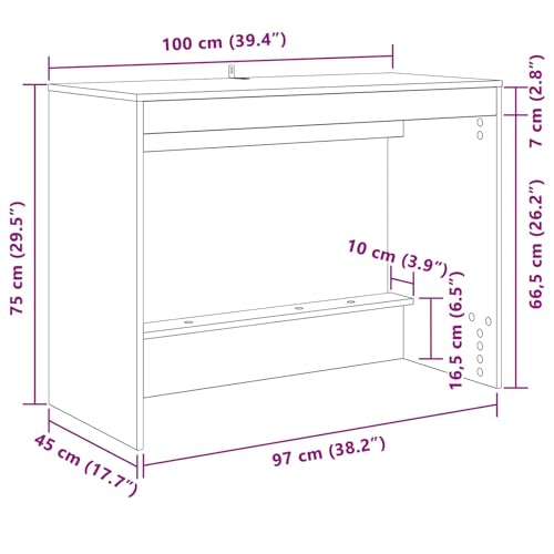 Bureau de lit gris béton peu encombrant table informatique ergonomique - 3