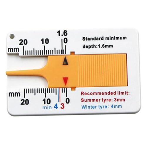 Righello per battistrada per pneumatici per auto, misuratore di profondità del filo per pneumatici | Calibro per misuratore di profondità da 0 a 20 mm, strumento di riparazione per la misurazione