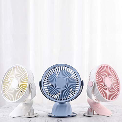 Ventilador de mesa USB Uonlytech, mini ventilador de clipe de mesa recarregável, ventilador pessoal