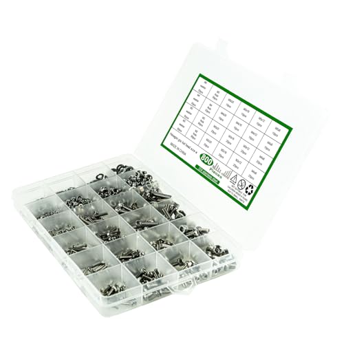 DIIOOMIEEU Assorted Set of 800pcs Screws & Fasteners 2mm Screws Assortment Set Hardware for Projects & Repairs