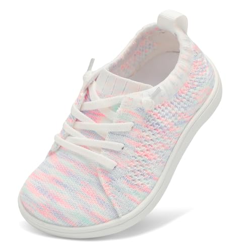 Image of LeIsfIt Toddler Shoes Girls Boys Wide Shoes Kids Zero Drop Minimalist Sneakers Barefoot Slip on Tennis Sneakers
