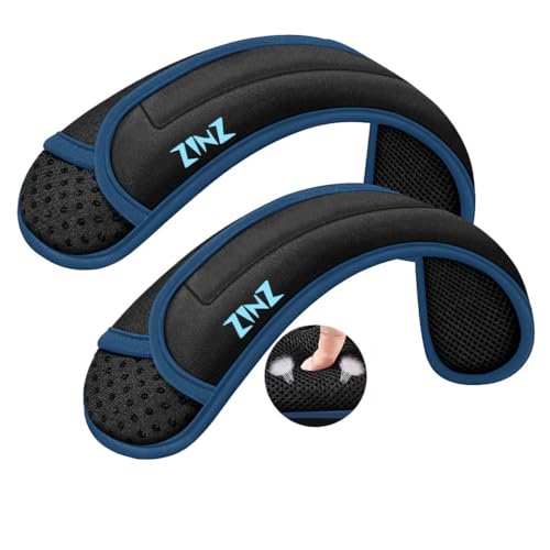 Image of ZINZ 2-Pack Universal Shoulder Pad with Ultra thick Cushion for Bag Luggage Bag Crossbody, Plus Long & Anti-Slip & Breathable,Black Blue-2Pack