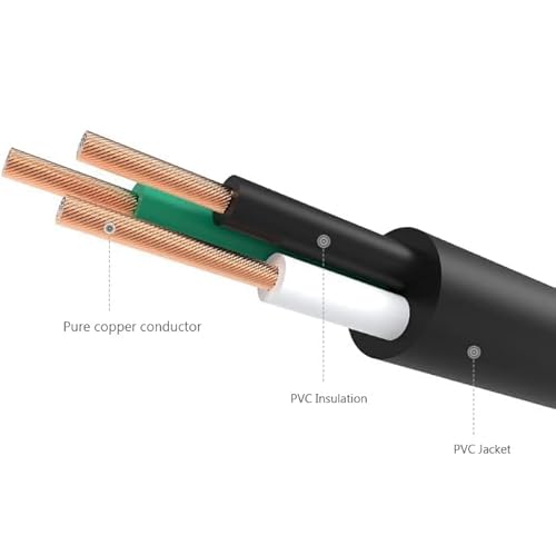 TEWOXIN 0.3M C14 to C7 & UK Socket Power Adapter Cable, IEC C14 Plug to C7 (Figure-8) & British Outlet for Low-Power Device, Monitor, AV & IT Setup - Image 8
