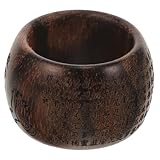 VALICLUD Anillo de Pulgar de Madera Natural Diseño de Patrón Tigre, Grabado Budista del Texto del Corazón, Anillo Sencillo para Hombres, Joyería Cultural y Accesorio para Dedo Pulgar