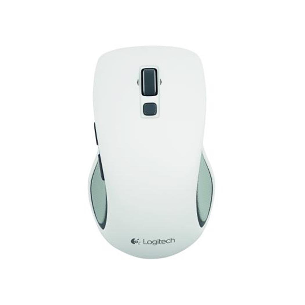 Logitech M560 Wireless Mouse, 2.4 GHz with USB Unifying Receiver, 1000 DPI Optical Tracking, 7-Buttons, 18-Month Life Battery, Ambidextrous PC/Mac/Laptop - White