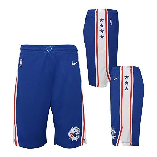 Outerstuff NBA Youth Boys (8-20) Swingman Icon Shorts, Philadelphia 76ers, X-Large (18-20)