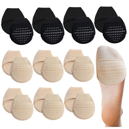 Houolsator Calzini da Topper da 10 Paia Donne, Calze Topper di Punta Traspirante e Non slittata con Cuscinetti di Imbottitura, Donne riutilizzabili per Zoccoli, Pantofole, Tacchi Alti, Scarpe Aperte