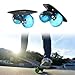1 Pair Split Skateboards with Wheels Road Skates Plate Anti Slip for Sports Outdoor, Arc Blue Wheel
