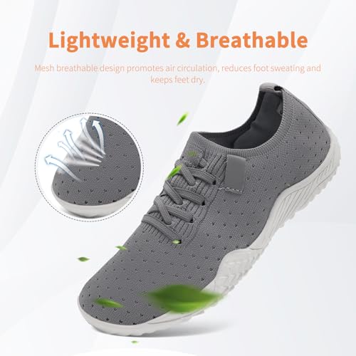 Oltyutc Women's Barefoot Shoes Minimalist Tennis Shoes Zero Drop Gym Walking Sneakers Non Slip for Work Workout Travel Indoor Slippers2