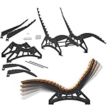 SOTECH Gartenliege Bausatz Untergestell Lounger 680 mm breit (ohne Holzlatten) Sonnenliege massiver Edelstahl SS201 schwarz Relaxliege Outdoorliege