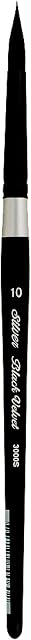 Silver Brush Limited 3000S10 Black Velvet Round Brush for Watercolour, Size 10, Short Handle